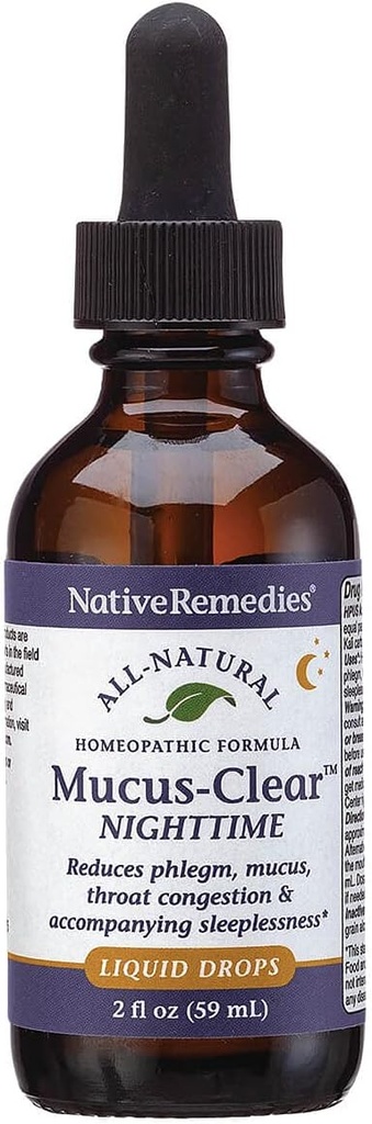 Yerli Remedies Mucus-Clear Nighttime - Temporly Relieves Mucus Congestion and Supports Peaceful Sleep