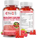 Magnesium Supplement Complex Gummies, Sugar-Free Magnesium Glycinate 500mg for Adults and Kids, with Taurate 200mg, Malate, Calcium, COQ10, Multivitamin for Sleep, Heart & Bone Health