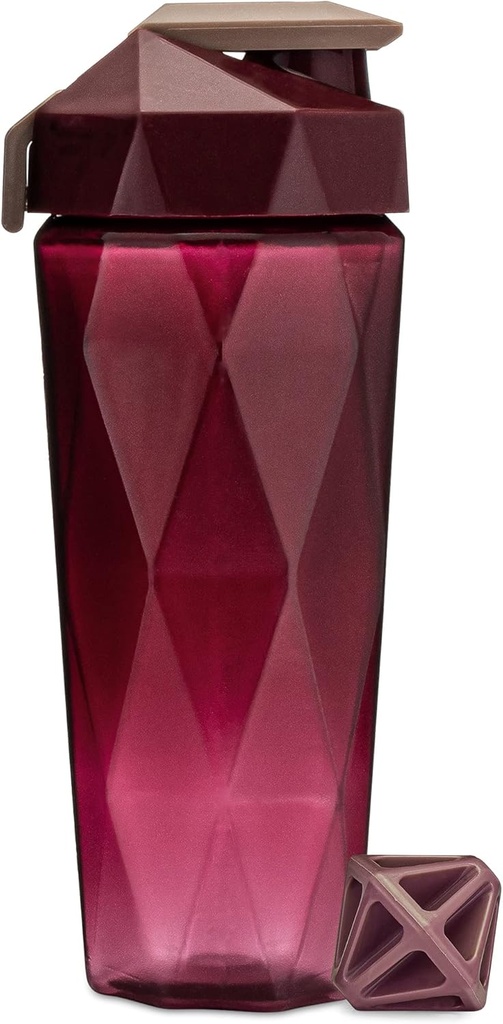 Classic 28 oz Blender Shaker Şişe | Protein Shaker Şişe with Diamond Agitator | Shaker Cup with Performing Tut and Dishwasher Güvenli | Maroon - 28-Ounces