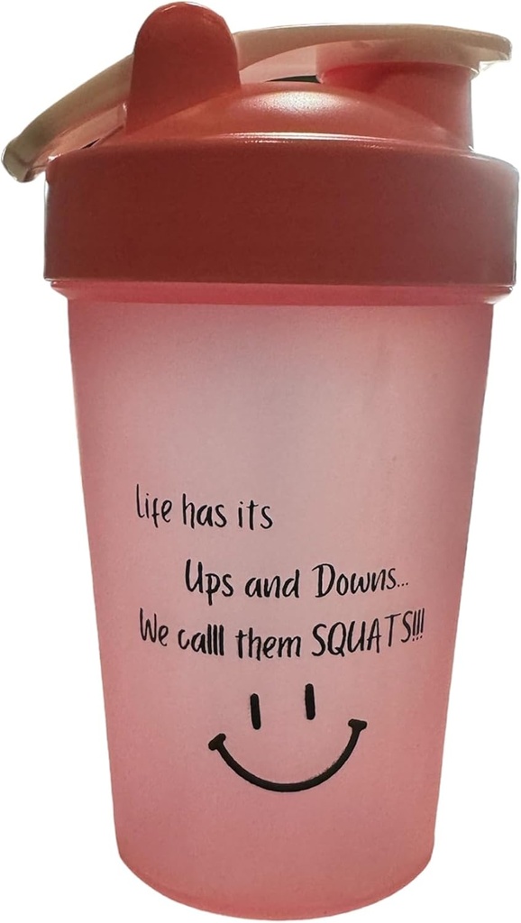 Protein Shaker Şişe, ShakeELITE - 13oz Honda-Free Blender ile Güvenli Leak-Proof Lid & Mix Ball - Spor için Mükemmel, Fitness ve On-Go Beslenme