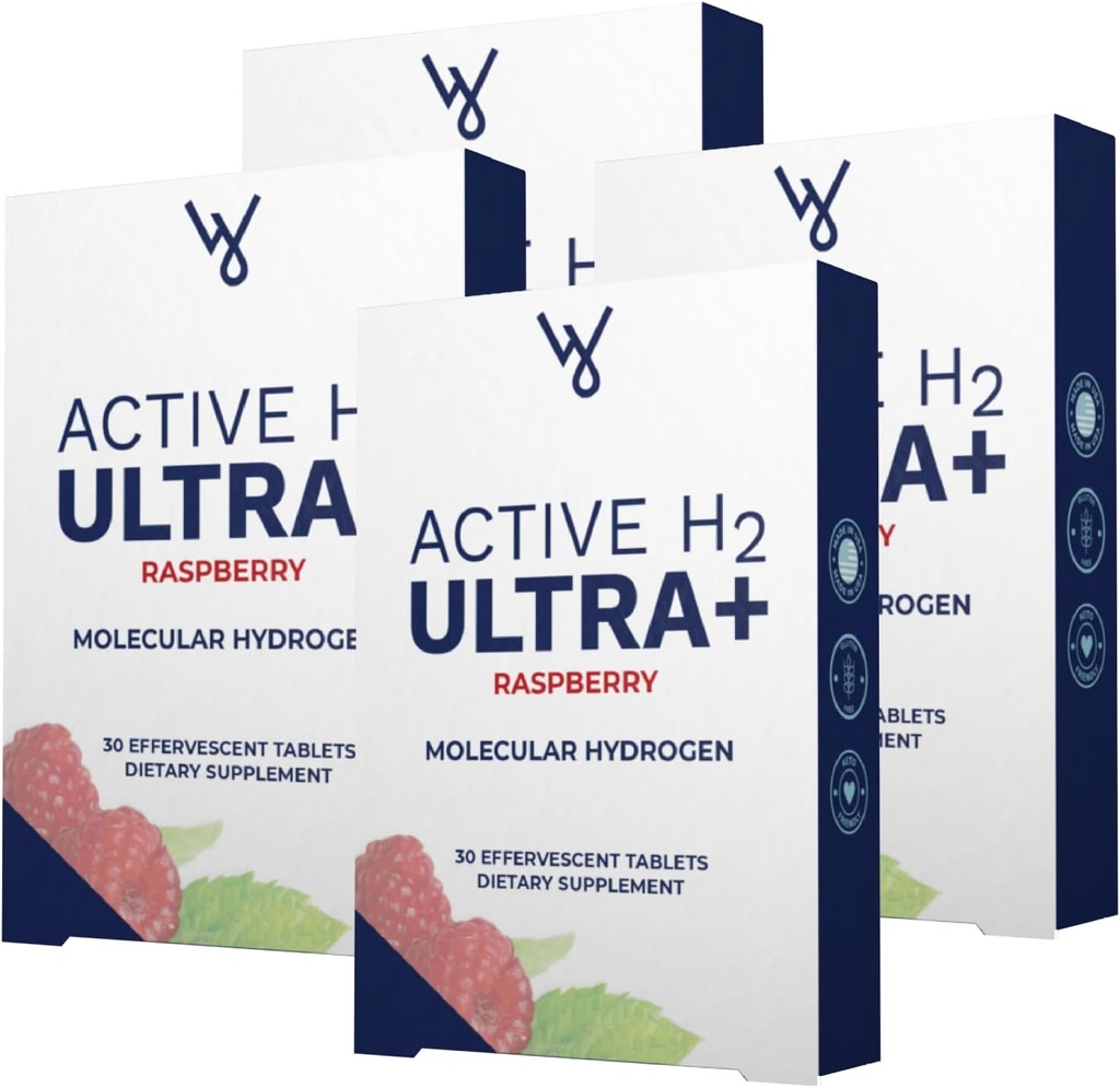 Aktif H2 Ultra + Hidrojen Su Tablet, Doğal Raspberry. Sağlık'ı optimize edin, Immunity'yi destekleyin ve Moleküler Hidrojen 240 Hizmetinin Faydaları ile Antioksisları Dengeleyin