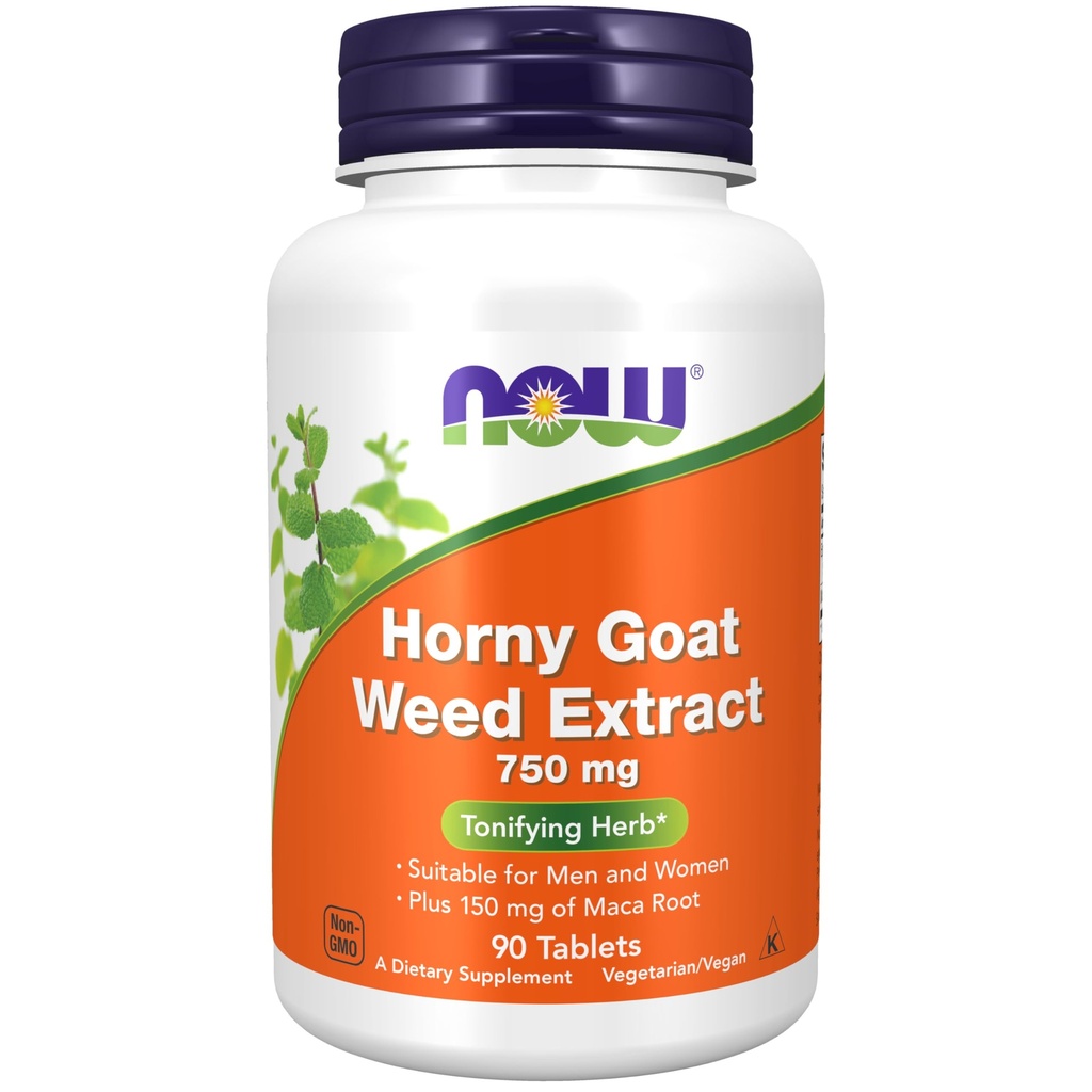Şimdi Tamamlar, Horny Goat Weed Extract 750 mg Plus 150 mg of Maca Root, Toning Herb*, 90 Tablets