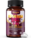 NMNH Supplement (Dihidrnicotinamid Mononüotid) 600 mg,NAD Resveratrol, CoQ10, Biotin & Hyaluronic Asit | Destek Hücreleri Enerji, Metabolism & Skin Wellness, 64 Capsulesm & Skin Wellness, 64 Capsules