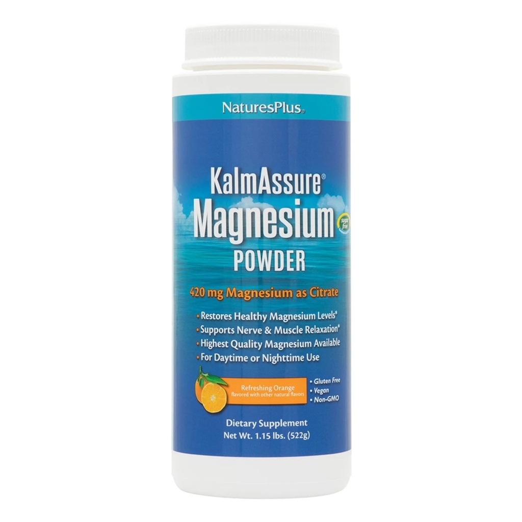 NaturesPlus KalLockssure Magnezyum Toz - 1.15 lb, 2 Paket - Orange Flavor - Destekler Nerve ve Kas Rahatlama - Non-GMO, Gluten Free, Vegan - 120 Toplam Hizmetler