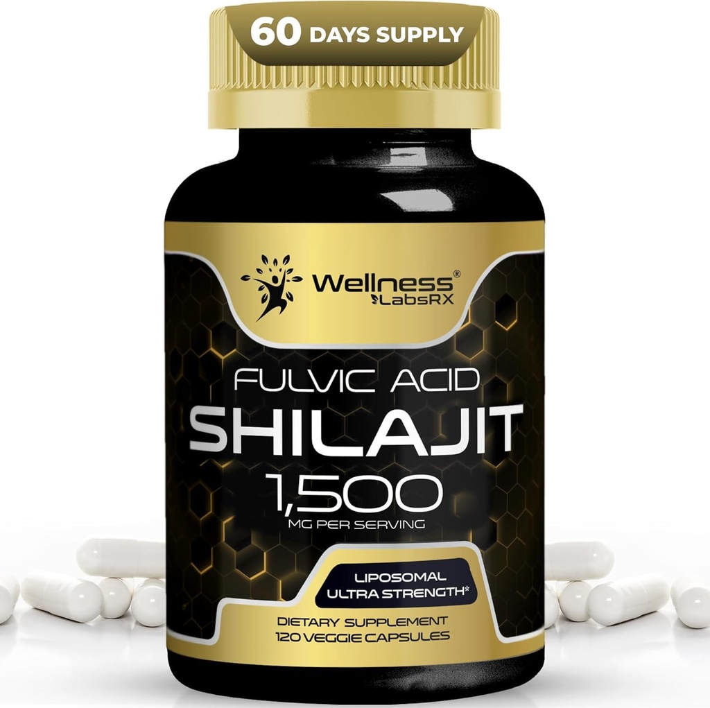 Himalayan Shilajit for Men - Shilajit Extract 1500mg per Serving, Pure Shilajeet for Women with Naturally Occuring Fulvic Acid - Shilajet for Enhanced Energy and Immune Support - 120 Count (Pack of 1)