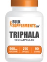 BulkSupplements.com Triphala Capsules - Triphala Supplements with Amla, Haritaki, and Bibhitaki - Gluten Free, 3 Capsules per Service, 270 Count (Pack of 1)