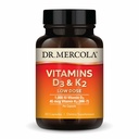 Dr. Mercola Vitamins D3 & K2 Low Dose - Vitamin D Seviyeleri koruyun - Immune & Bone Health - MenaQ7 Pyrpea-Kaynaklanan K2 - Non-GMO, Gluten-Free & Soy-Free - 30 Capsules (30 hizmet)