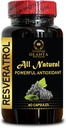 RESVERATROL EXTRACT - Immune sistemi savunması, Immune support takviyesi, Antioksis with bağışıklık güçlendirmeleri, Üst düzeyler için Enerji takviyeleri, Immune support kapsüller - 1 Şişe 60 Capsules