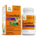 Terry Natural CuraMed Brain - Diyetsel Supplement to Support Clarity & Focus - Curcumin & Turmeric Essential Oil to Aid Concentration - 60 Softgels