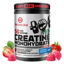 Natures Aid Kretine Monohidrat Gummies (5g) – Erkekler ve Kadınlar için Pre-Workout Enerji ve Kas Büyüme Desteği | Strawberry Electrolyte Gummies (135 Count)