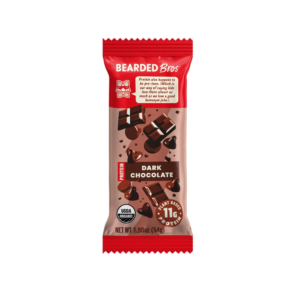 Ayıded Brothers Organic protein Bars, Dark Chocolate (10 Pack) - Plant bazlı Protein Gluten Free Vegan, Non-GMO Sağlıklı Snacks for Yetişkinler Good Source of Fiber Fiber