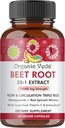 Organik Veda Arıt Kök Kapsülleri - Triple Reds Nitric Beches Supplements - Tempd Nitrates ve C 33 Arıt Kök Üretimi, Red Spinach, Pomegranate, Black Pepper - 120 Capsules