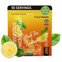 Elektrolytes Toz Plus (50 Hizmetler) Black Tea Lemonade Electrolyte Toz Zero Calorie Keto,0 Şeker, No Maltodextrin,1000 mg Pyum,120 mg Kalsiyum,120mg, Magnezyum, Hydration Toz