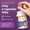 Kadınlar ve Erkekler için CONCEIVE PLUS Ferttitude Supplements for Women & Men | 30-Day Supply Fertness Support Sche | Premium Ferttitude Vitamins for Male and Women Conception | 2 x 60 Soft Capsules