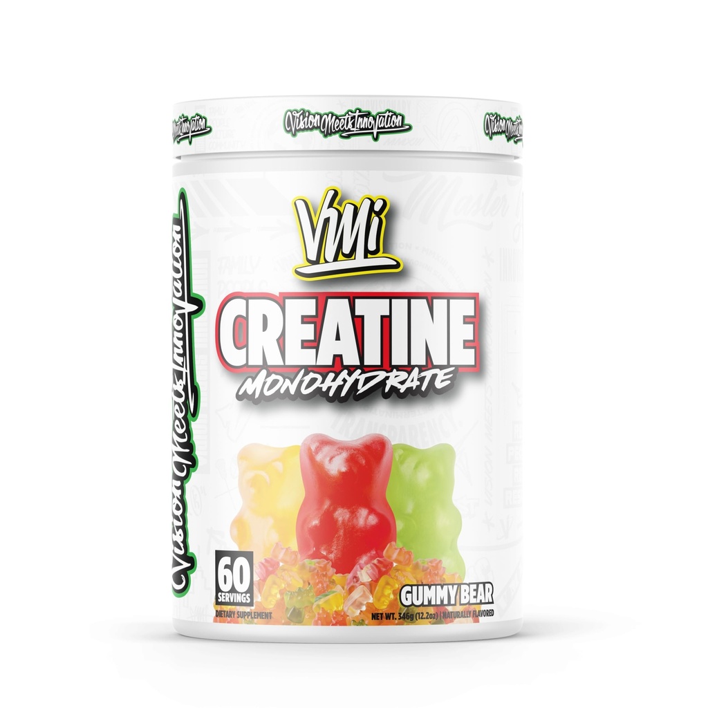 VMI Sports Tinatine Monohidrat Toz Kas Mass – Güçlü – Boyut – Power | 5 Hizmet başına 5 Grams (60 Hizmet, Gummy Bear)