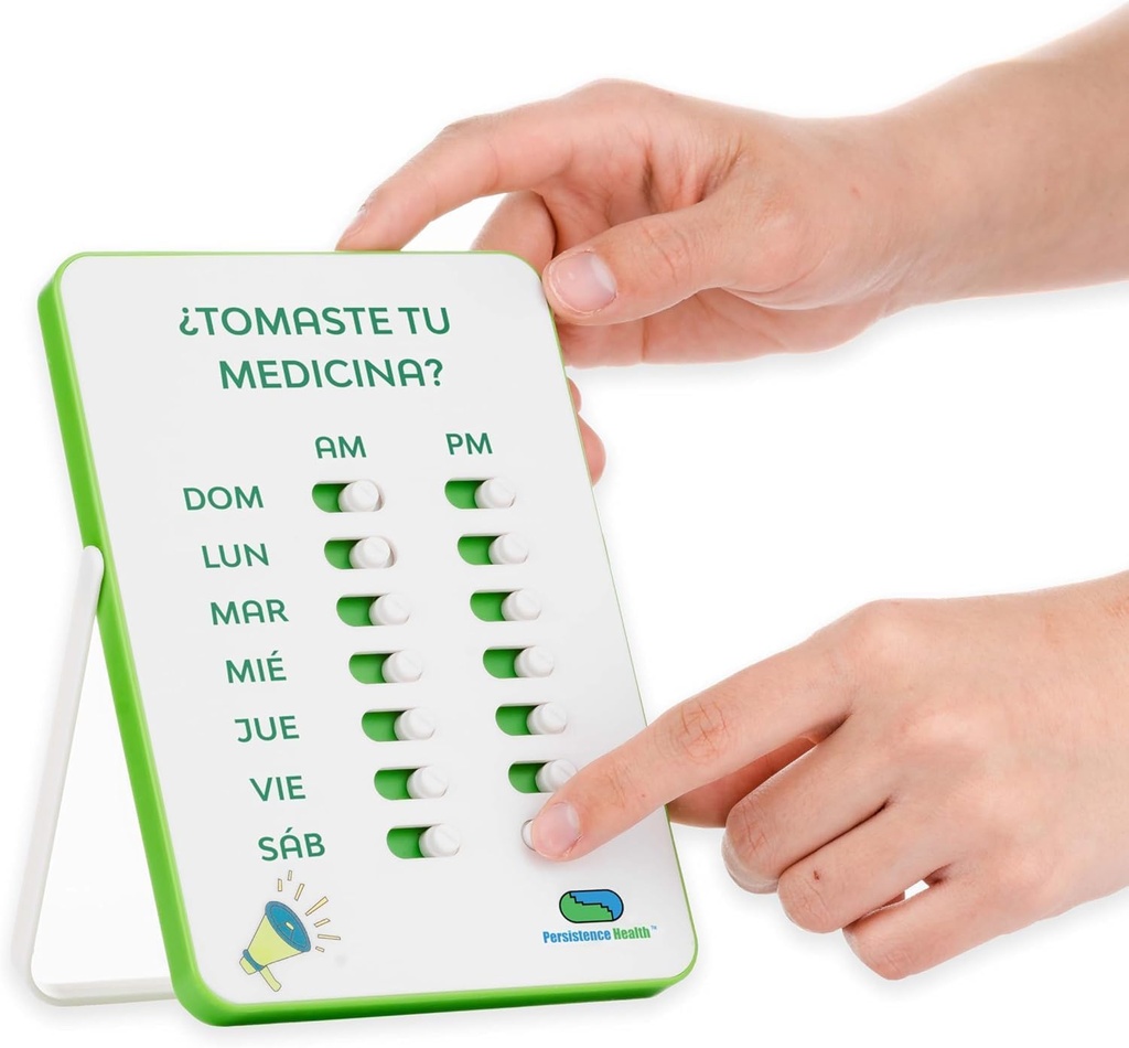 İlaç Tracker & Pill Hatırlatıcı | Görsel Hatırlatıcı Alarm | 7 Gün AM PM İlaç Hatırlatıcı | Take and Slide | No More Second-guesing or Double-dosing | Perfect for The Elderly (İki Köşe İspanyolca)