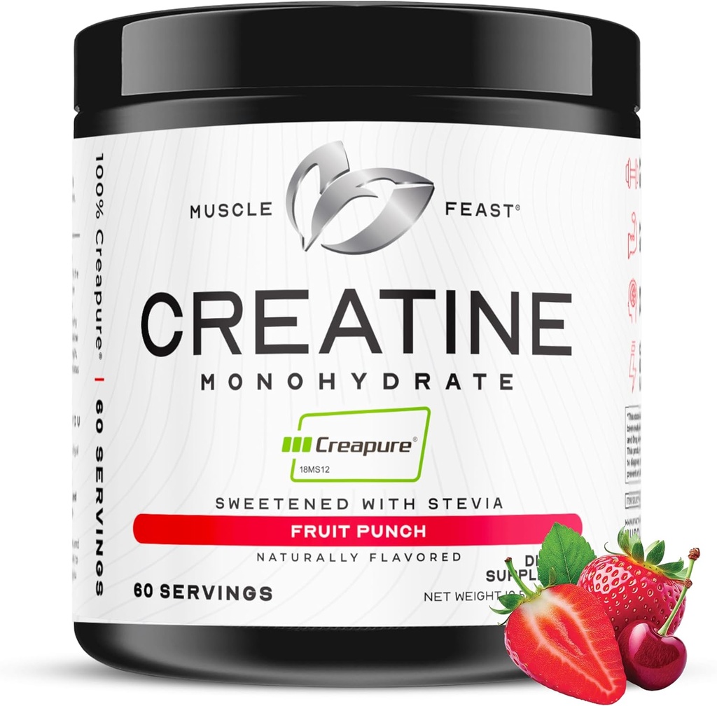 Kas Kre Coolpure Kreatine Monohidrat Toz, Vegan Keto Friendly Gluten-Free Easy to Mix, Muscle Recovery Supplement, Bloodtine for Muscle growth, Flavored Tinatine, Natural Fruit Punch 300g