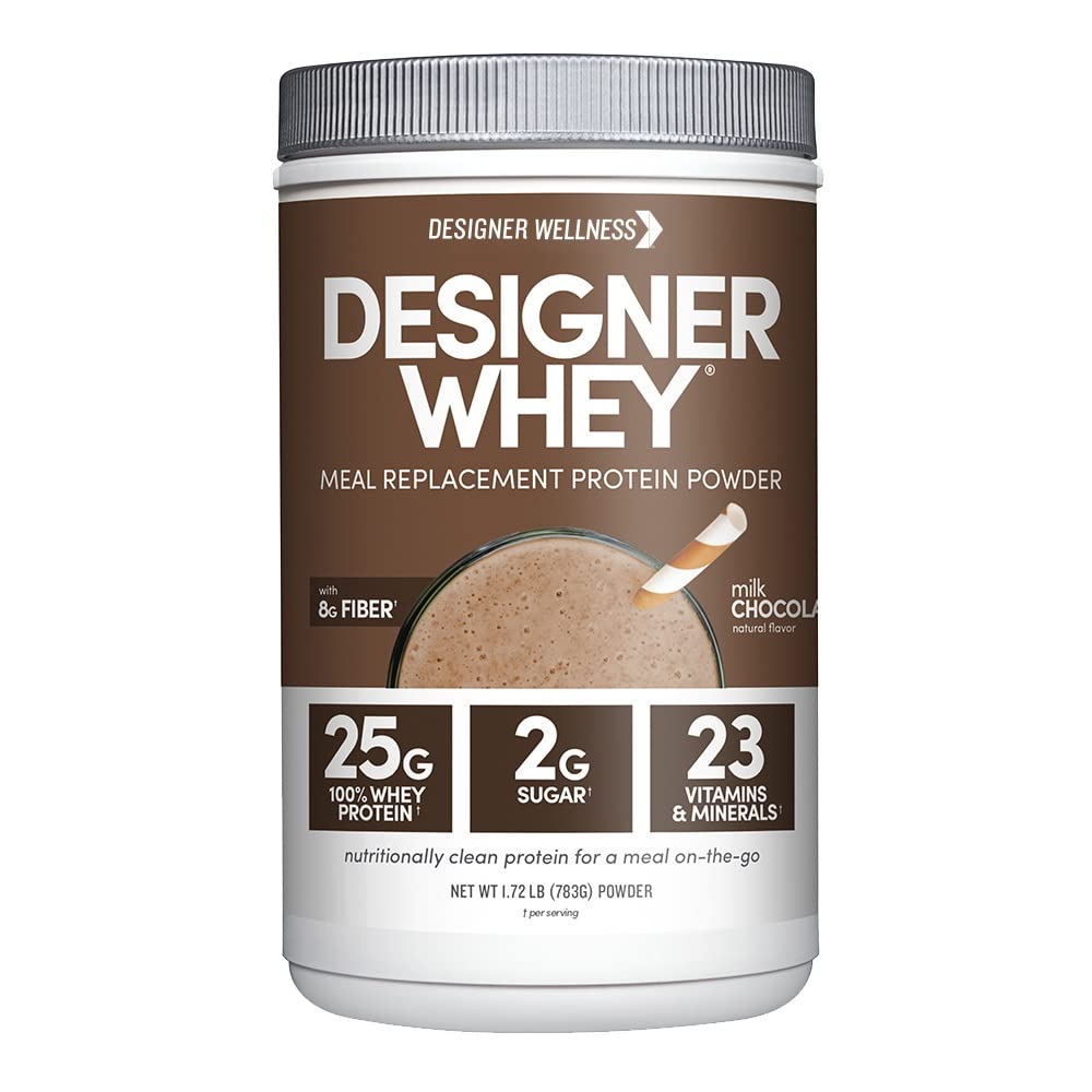 Tasarımcı Wellness, Tasarımcı Whey Protein Meal Emekli Toz, Organik Superfood Kompleksi Karbs, Vitaminler, Mineraller, Gluten-Free, Milk Chocolate, 1.72 Pound