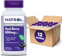 Natrol Acai Berry, Diyetsel Tamam, Antioksi Koruma ve Savunma, Nihai Süper Meyve, 900 mg Veggie Capsules, 75 Kont (12'nin paketi)