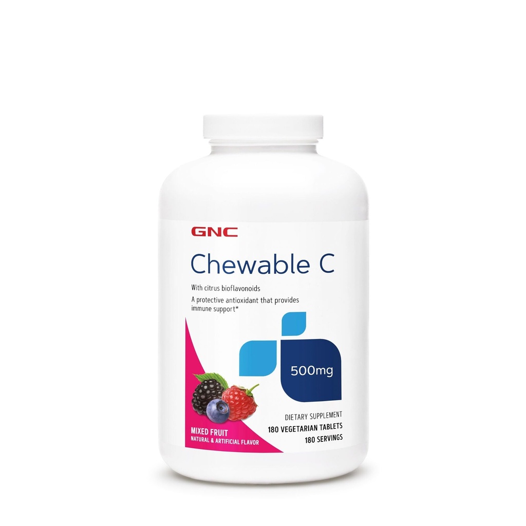 GNC Vitamin C 500 mg, Immune Support, Karma Meyve, 180 Hizmet