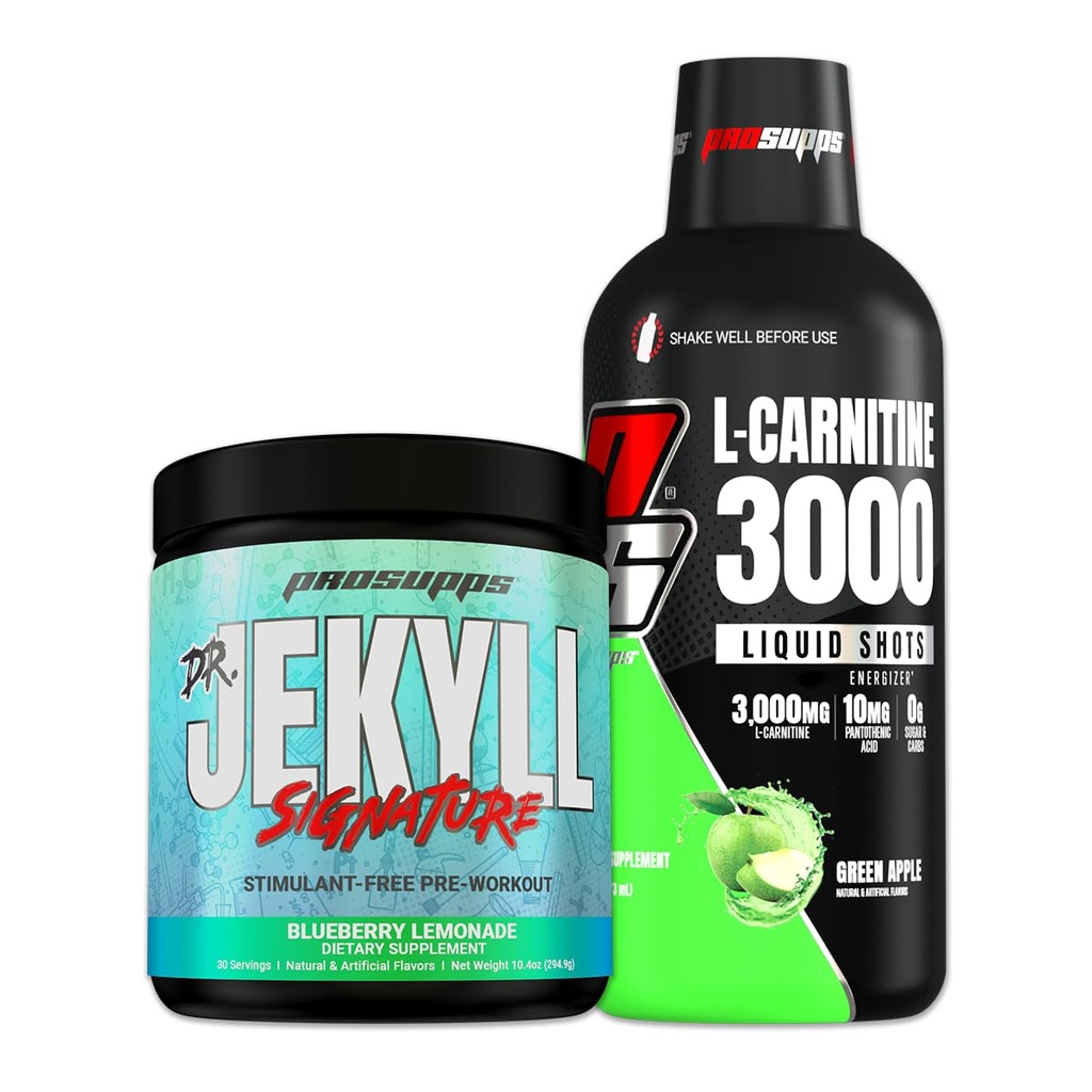 ProSupps L-Carnitine 3000 Green Apple and Dr. Jekyll Signature Blueberry Lemonade Bundle