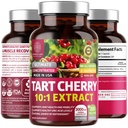 N1N Premium Tart Cherry Extract Capsules, 200 Veg Caps, 3000 mg, Güçlü Antioksi, Ortak Sağlık ve Hareketlilik, Non-GMO, Gluten Free, 200 Veggie Caps