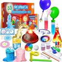 UNGLINGA 33 Experiments Science Kit for Kids, Science Project STEM Toys Gifts for Boys Girls Learning Educational Chemistry Set, Volcano Erupting, Scientis Kit