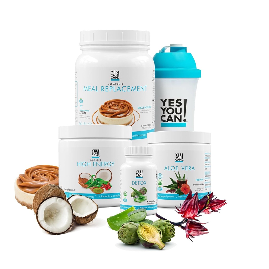 Evet Yapabilirsiniz! Detox Plus Kit (Meal Change Cookies and Cream, Aloe Vera Hibiscus) - Tamam Meal Change Toz, High Energy Shake ATM, Aloe Vera Detox Supplement, Health Transformation