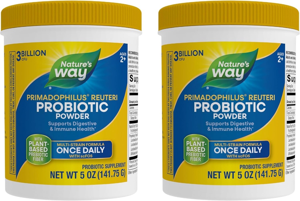 Nature's Way Primadofilius Reuteri Probiyotik Toz, Destekler Digestive & Immune Health*, Multi-Strain Formula, Prebiyotiks, 3 Milyar Canlı Kültürler, 5 Oz (Pazarlama Mayıs Vary) - 2 Packating