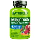 NATURELO Men's Multivitamins 50+, Whole Food Multivitamin for Men 240 Caps