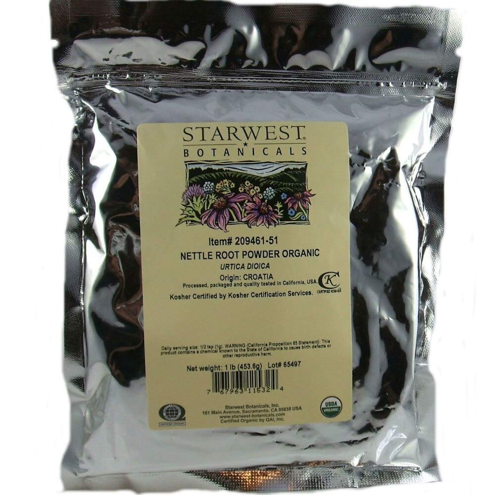 Nettle Root Toz Organik - Urtica Dioica, 1 lb, (Starwest Botanicals)