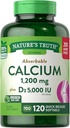 Nature's Truth Absorbableuba 1200 mg Plus D3 5000 Hızlı Yayın Softgels - 120 ct, 2 Pack of 2
