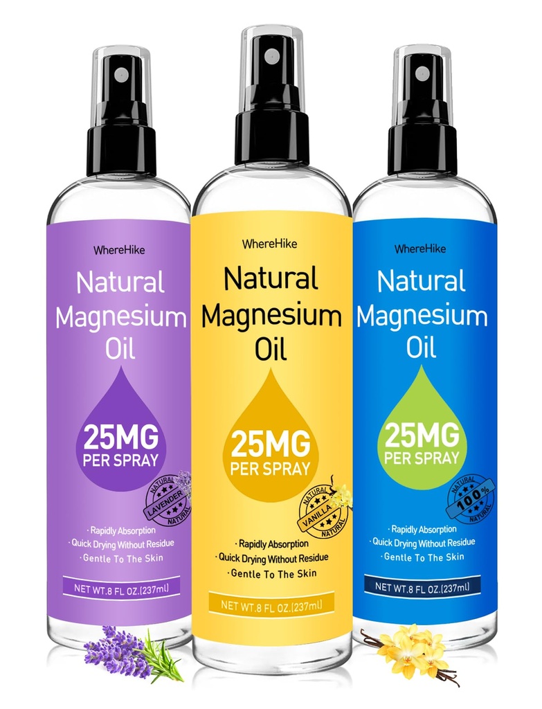Magnezyum yapıştırıcısı, Ayaklar için Saf Magnezyum Yağı, Kas Relaxation &Better Sleep için Ideal Hediye,Rapid Abors,Quick Kurutucu Without Residue-Vanilla