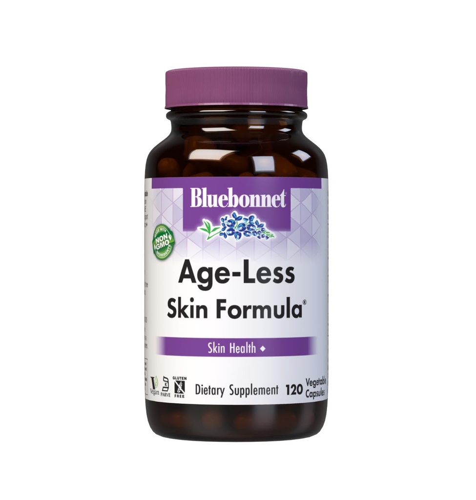 BlueBonnet Yaş-Less Skin Formula Capsules, Beyaz, Sebze, 120 Kont