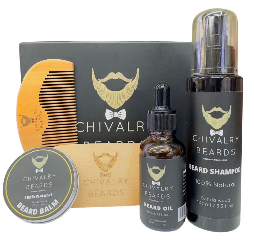 Ayıd growth Kit - Ayıd growth Oil - Beard Shampoo - Sandalwood Comb - Boar Brush, Beard Balm - Natural - Moisturing - Grooming- Defrizzing - Grooming- Defrizning