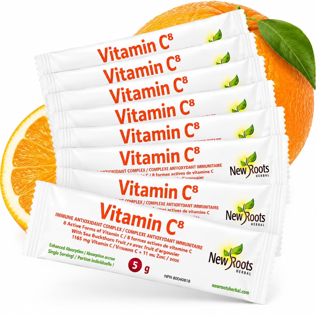 C8 Vitamin Toz Immune Support (30 Sachets) 8 Farklı Vitamin C, Electrolytes, Bioflavonoyaks & Green Tea for maximum Abpole & Antioksi Savunması için