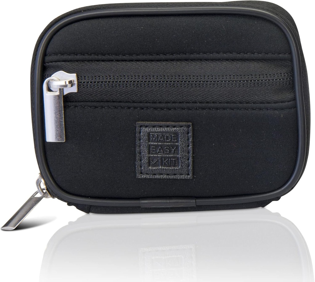 Easy Kit Pill Case - Medical Weekly Medicine Organizer with Reforce Seven-Day Vitamin & Supplement Box - Travel Purse Accessory (Black) için Premium Neoprene