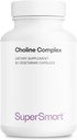 Supersmart - Choline Kompleksi (Patented & High Strength) - Choline Bitartrate, GPC Choline & CDP Choline - Yüksek Potency Choline Supplements | Non-GMO & Gluten Free - 60 Vegetarian Capsules