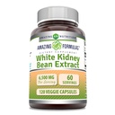 Amazing Formulas White Kidney Bean 6500 Mg | Vegetarian Capsules | Non-GMO | Gluten-Free | Made in USA (1 Pack | 120)