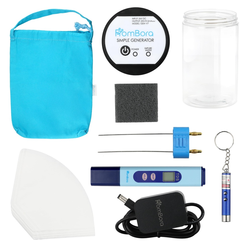 Colloidal Silver Jeneratör Kit -% 99.99 (Ag) Rods, TDS Metre Colloidal Silver Machine, Impure Water Gösterge, Water Ionizer Machine for Home, Travel Bag, Basit Kit