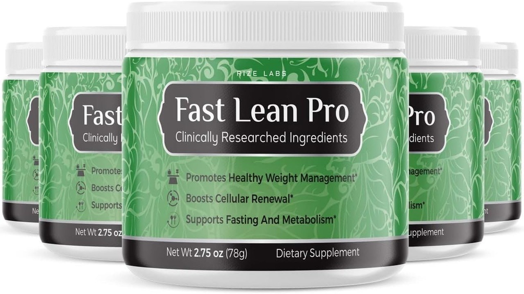 Laboratuarları Hızlı Lean Resmi Pro Gelişmiş Formula Supplement, Hydration BCAA Drink Capsules in a Jar, Easy to Scoop and Tastes Great - Pack of 5 (120 Hizmet)