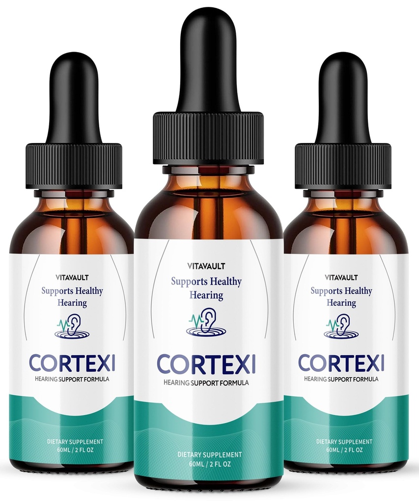 VITAVAULT Cortexi Ear Drops - Cortexi Hearing Support Drops, Cortexi Drops, Cortexi Reviews - Promotes Auditory Clarity, Supports Healthy Hearing Pack of 3