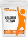 BulkSupplements.comuba Citrate Toz - Steel Supplement, High Bio available - Unflavored & Gluten Free, 4.5g per Service, 100g (3.5 oz) (Pazar 1)