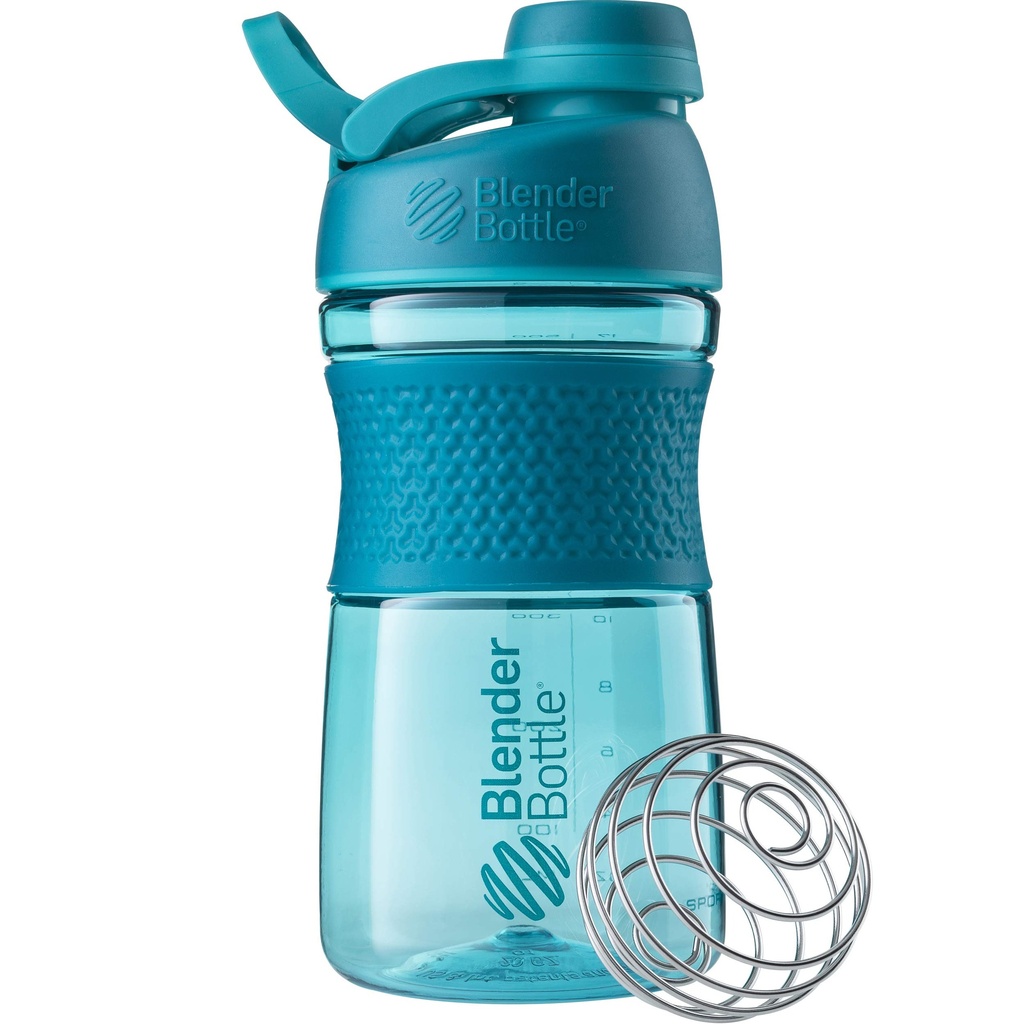 BlenderBottle 20oz SportMixer Protein Shaker Şişeleri BlenderBall Wiresk, Rose ve Teal