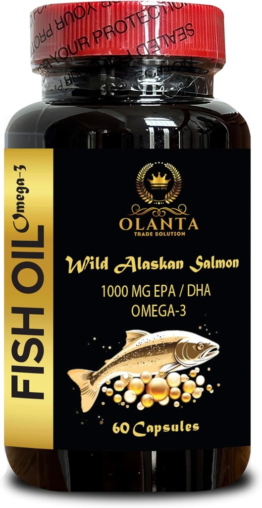 Omega 3 Fish Oil - Source Omega 3 Supplement, Wild-Caught Fish Oil, Organic Omega 3 Fatty Acid Supplements burpless 1 Şişe 60 Capsules