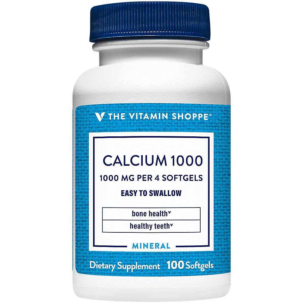 Dükkan Vitamini 1000MG, Swallow Softgels'e kolay, 400IU Vitamin D (100 Softgels) ile Bone & Dişleri Destekler