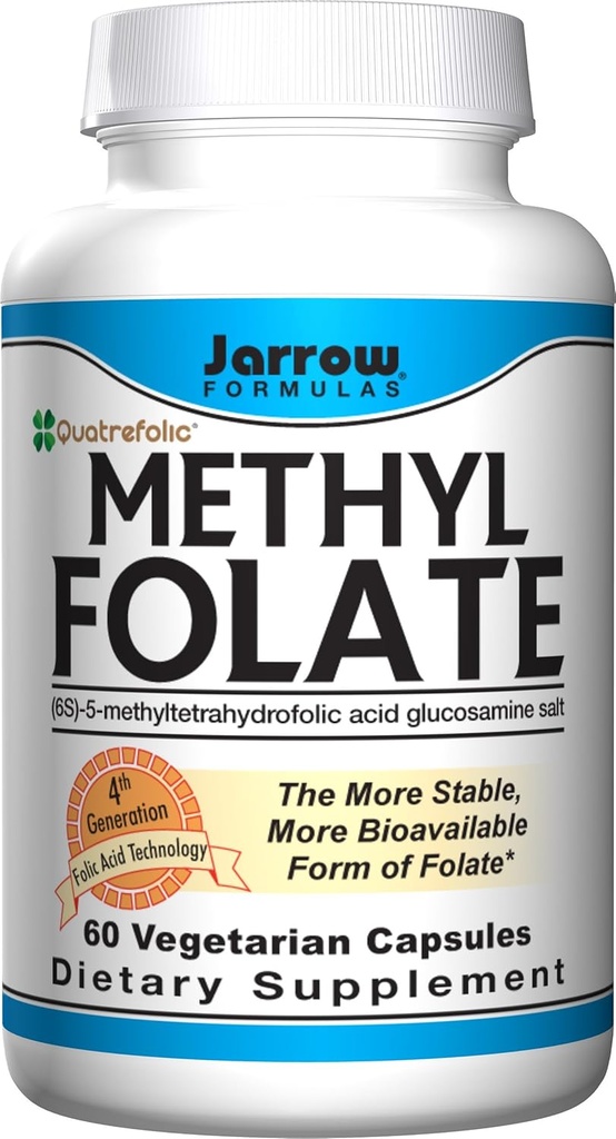 Jarrow Formulas Metil Folate 5-MTHF Beslenme Supplement, 400 Mg, 60 Kont ( Multi-Pack)