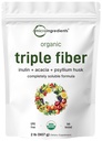 Mikro Malzemeler Organik Triple Fiber Toz, 2lb | Doğal Prebiyotik Digestive & Gut Health | biyotik, Kolayca Digestible | Unflavored, Vegan
