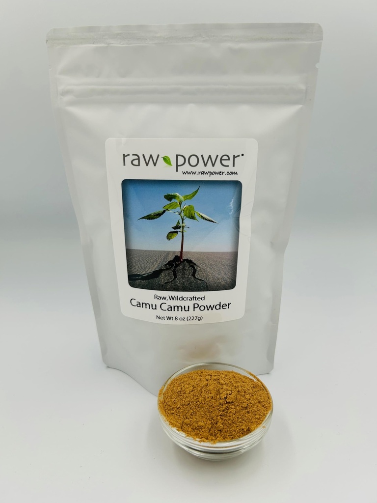 Raw Power Camu Camu Berry Toz, 8 oz (227g), ham, vahşi,% 100 Pure, Non-GMO, Organiks