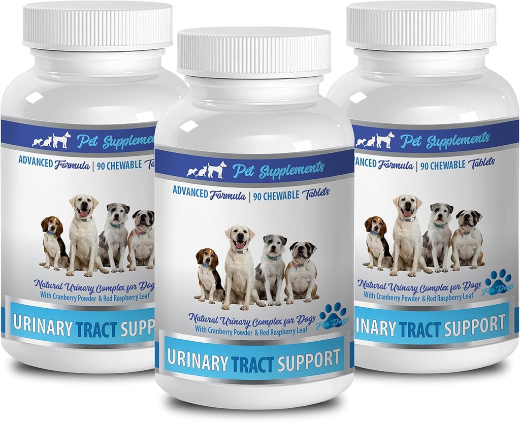 böbrek mesanesi rahatlama köpeği - DOG URINARY TRACT DESTEK - NATURAL CRANBERRY SOLUTION - BLADDER SA - VET RECOMMENDED - köpek cranberry takviyesi tozu - 3 Şişe (270 Antlaşma)